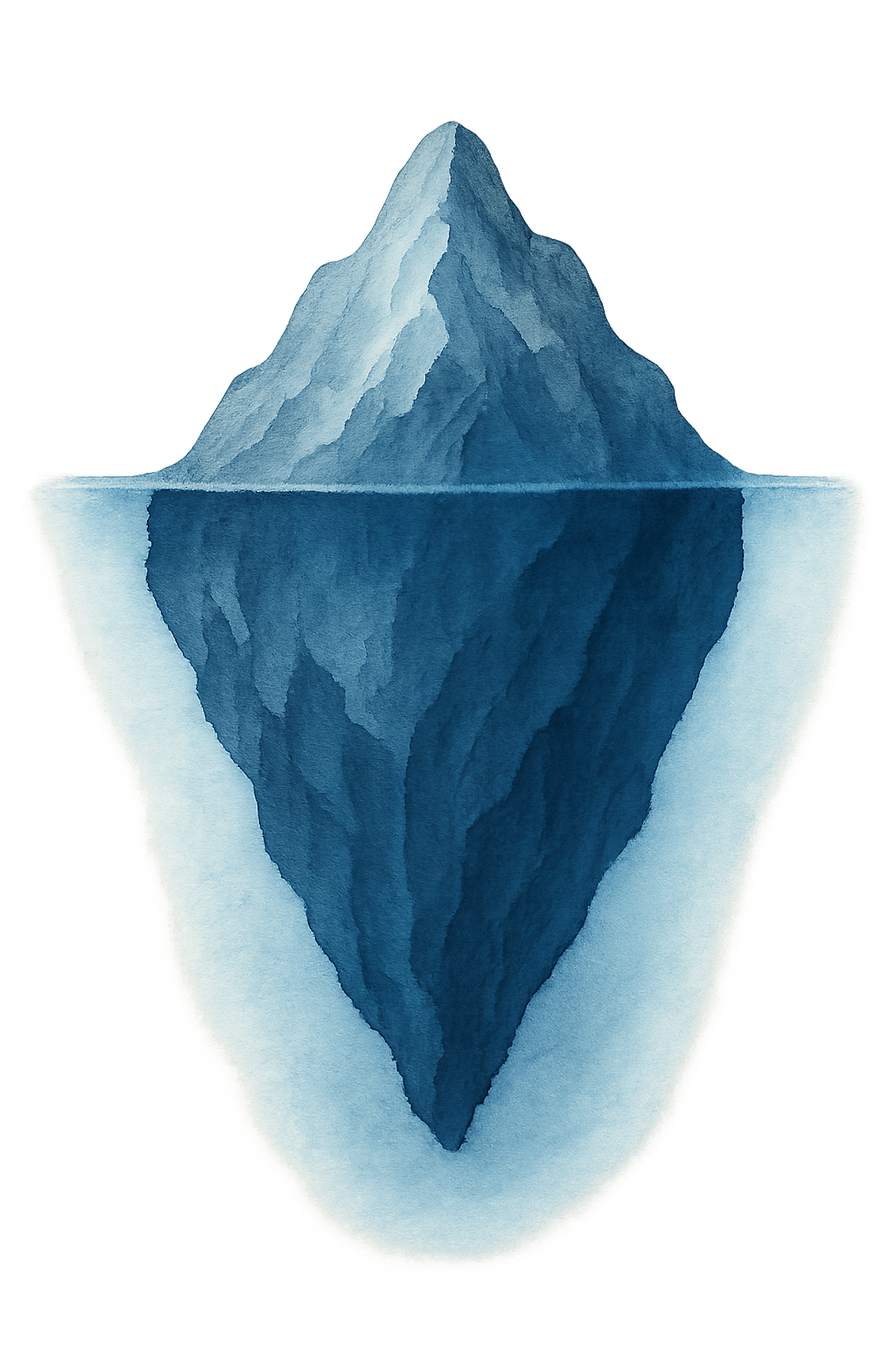 Iceberg representing depth of analysis